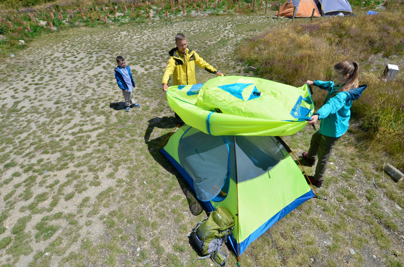 Tienda de Camping de Doble Polo de Aluminio