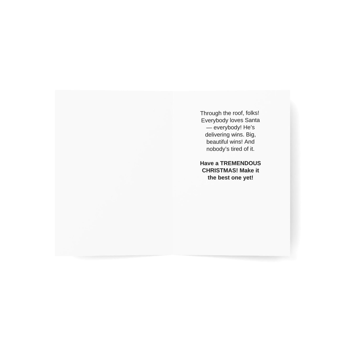 Santa’s Approval Ratings Christmas Card – Sets of 1, 10, 30, 50