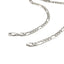 Rhodium Plated Sterling Silver Figaro Chain - 5.5mm