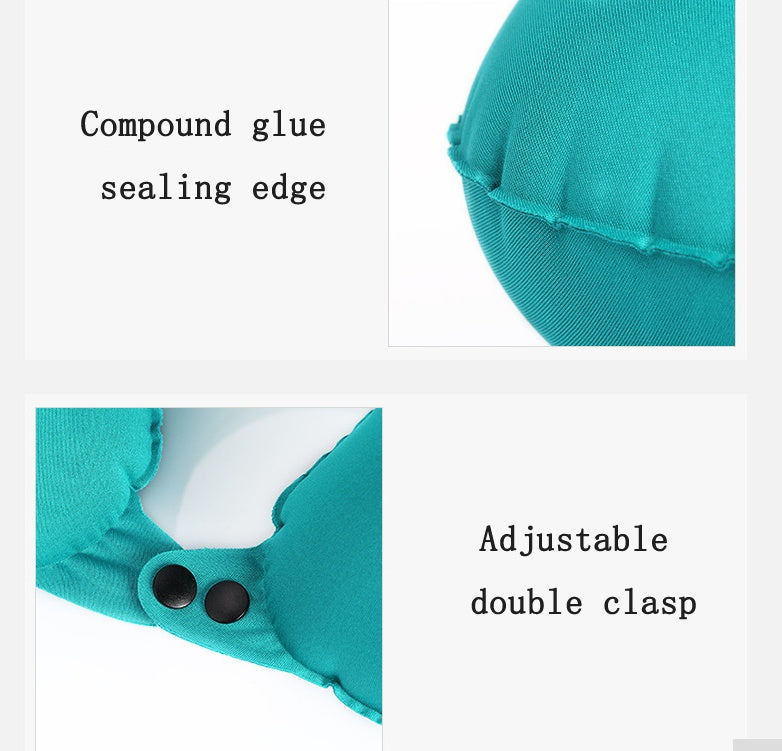 Portable U-Shape Inflatable Travel Pillow