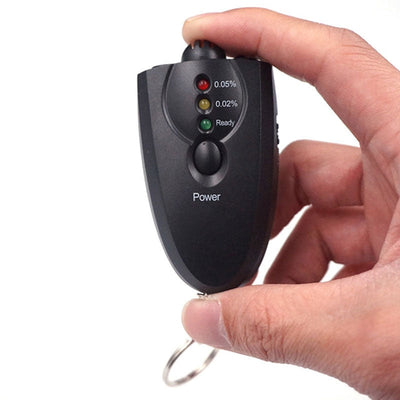 Mini Digital Breathalyzer Key Chain with LED Flashlight