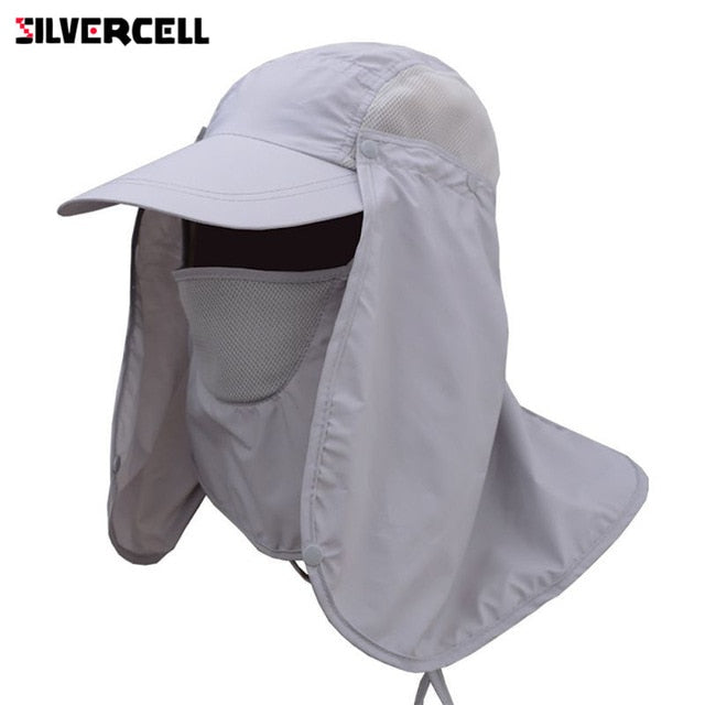 Premium Sun Cap with Removable Neck Flap for UV Protection