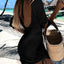 Backless Openwork Drawstring Round Neck Cover Up - Korvel