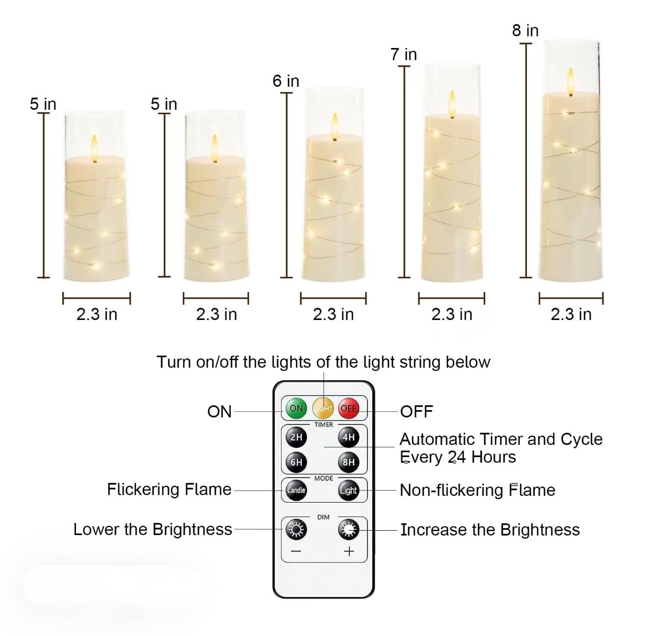 StarGlow LED Pillar Candles - Korvel