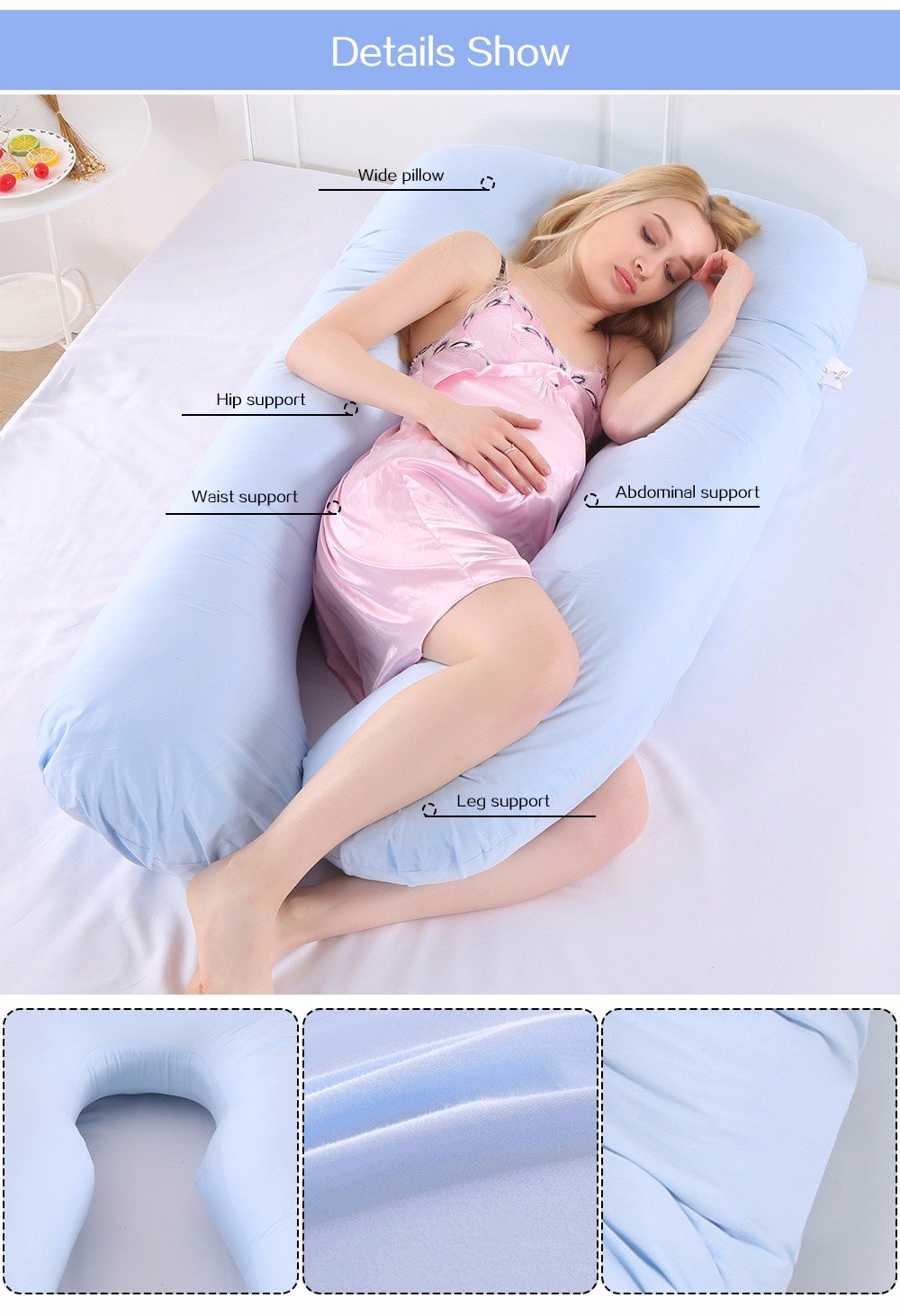 Pregnancy Pillow for Side Sleeper Pregnant Women - Korvel