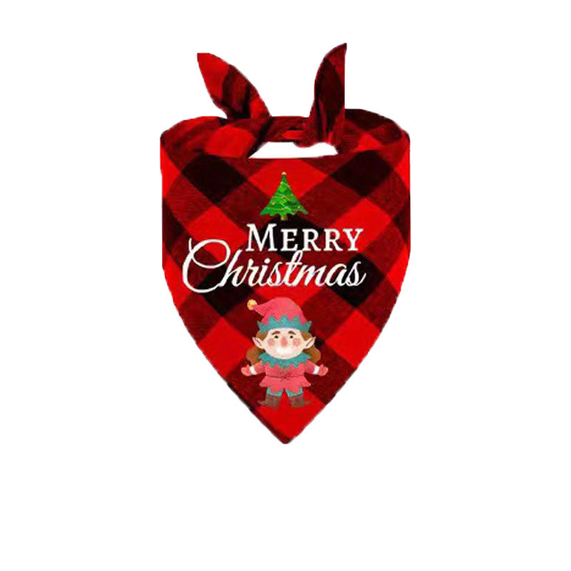 Christmas Day Border Protection Pet Small, Medium, and Large Dogs, Dogs, Cats, Teddy Triangular Towels, Water Jars - Korvel