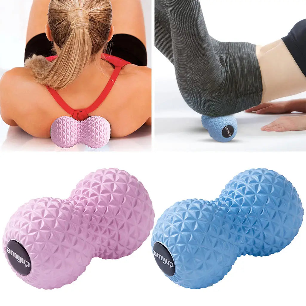 EVA Peanut Massage Ball Double Lacrosse Massage Ball Mobility Ball for Physical Therapy Deep Tissue Massage Tool Back Hand Foot - Korvel