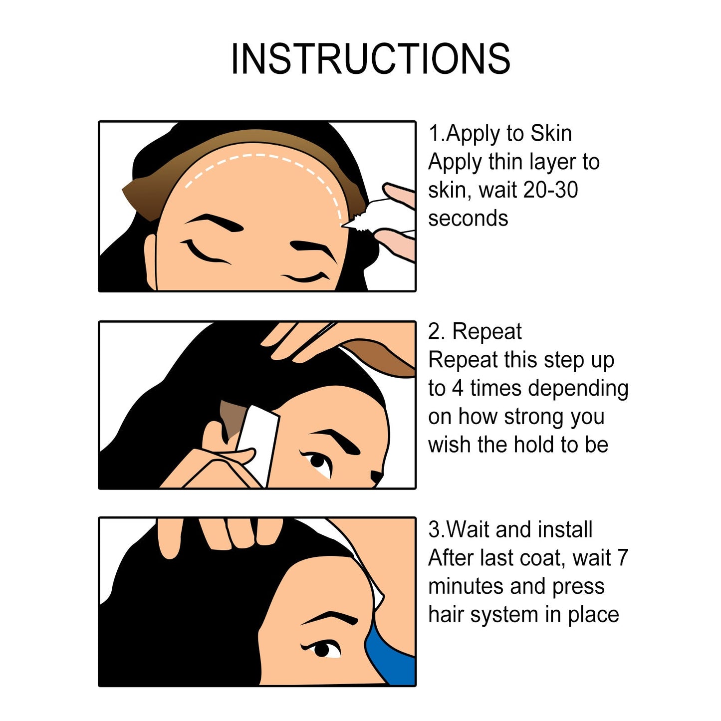 Jaysuing Invisible Lace Wig Glue - Strong & Skin-Friendly