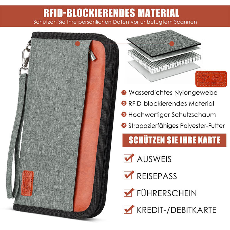 Funda para Pasaporte RFID de Gran Capacidad - Diseño Antirrobo