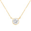 Collier Pendentif en Argent Sterling 0,5 Cttw avec Diamant en Monture Bezel