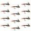 Copper John Nymph Flies - Metallic Blue Bead Head - 12 Pack Size 10 - Korvel