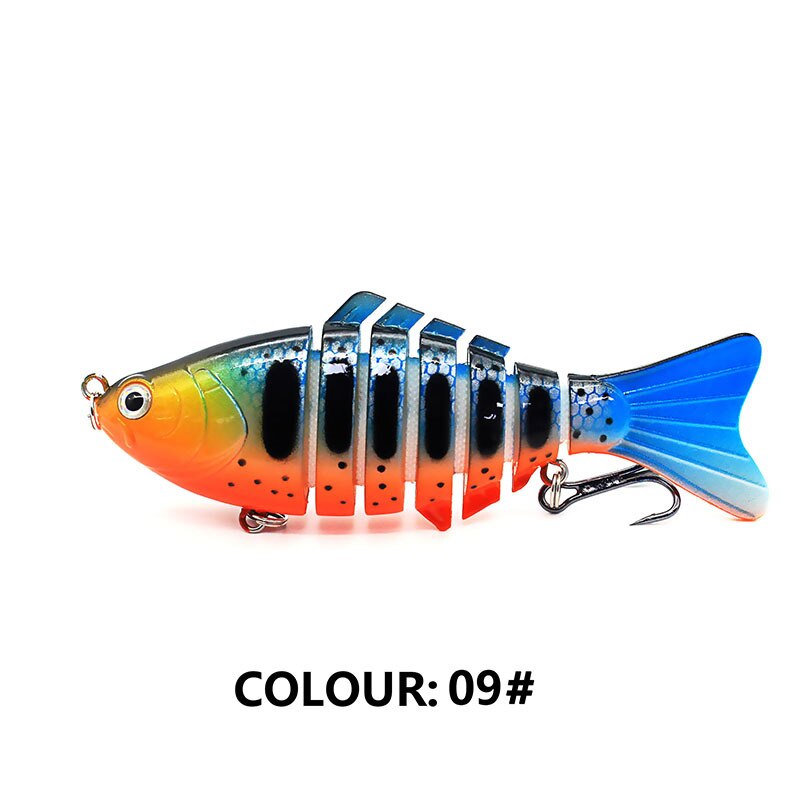 Multi Jointed Fishing Lure Sinking Artificial Wobbler Bait Hard Bait Swimbait 10cm/15.7g Fishing Tackle 7 Sections Crankbait - Korvel