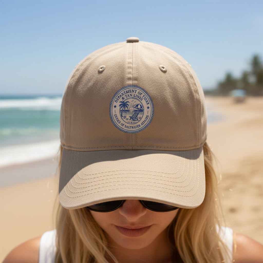 Casquette Dad du Département des Marées & des Lignes de Bronzage – Chapeau Sceau Côtier