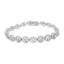 .925 Sterling Silver Diamond Nested Circle Bracelet - 7" Fashion Link