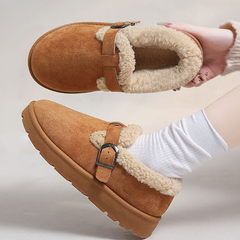 Botas de Nieve Forradas de Forro Polar con Suela Gruesa