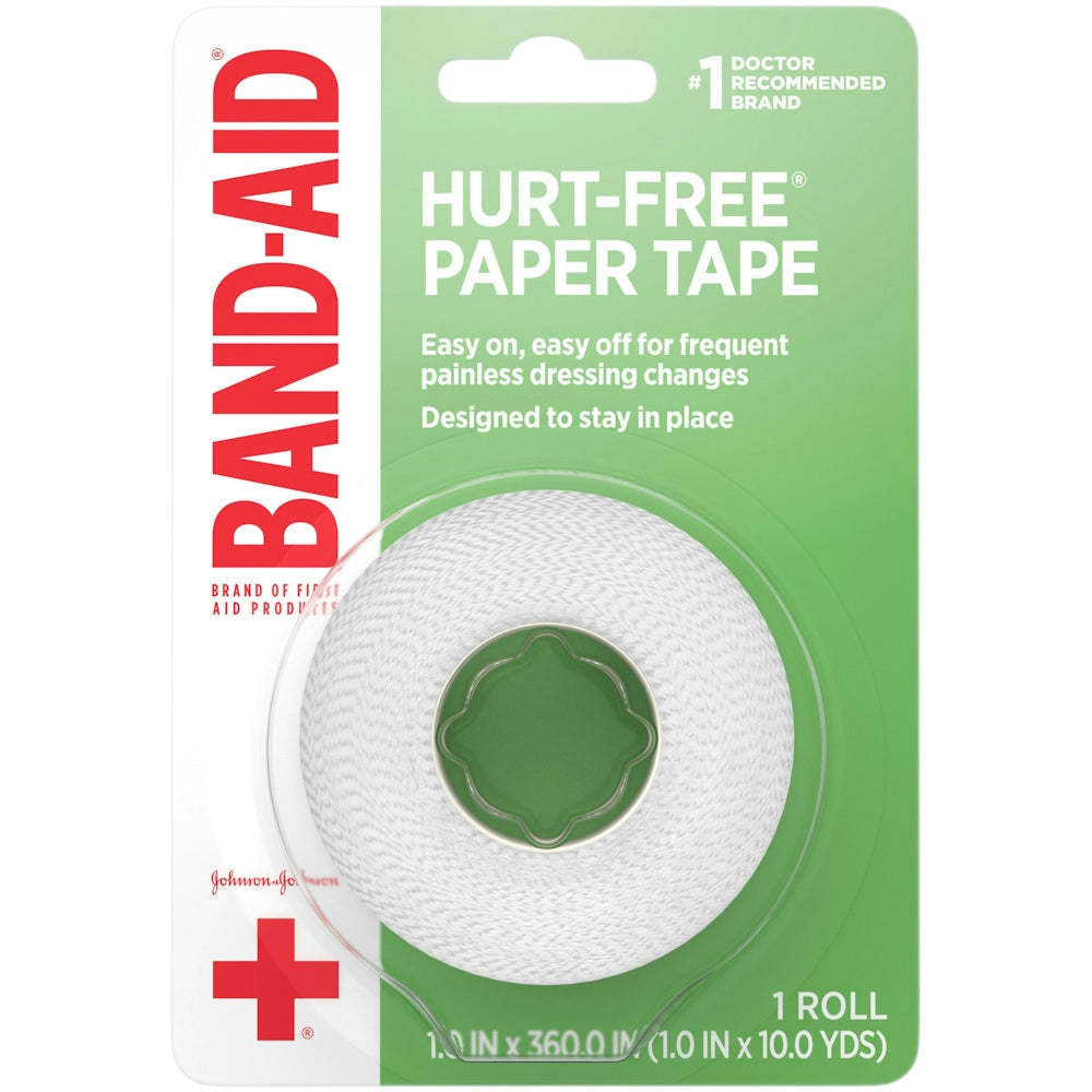 Ruban adhésif médical sans douleur de la marque Band-Aid, 1 po x 10 verges