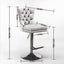 Vintage PU rotating bar stool, seat height adjustable from 25-33 inches, modern bar stool (orange, 2-piece set) - Korvel