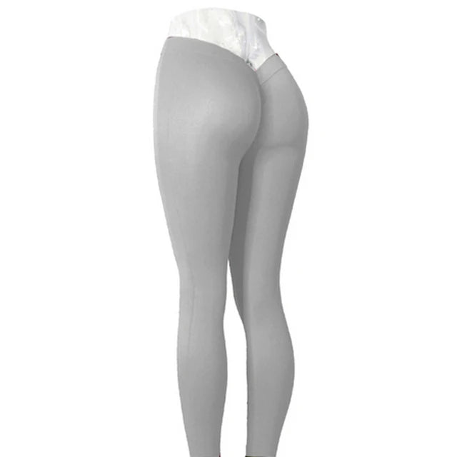 Pantalons de yoga en nylon V Back pour femmes