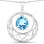 Colgante de Topacio Azul Suizo de 8.75 Quilates en Plata Esterlina