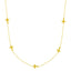 Collier en Chaîne en Or Jaune 14k avec Stations en Croix