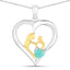 Colgante de Esmeralda Genuina de 0.45 Quilates en Plata Esterlina .925