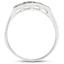 Anillo de Compromiso de Plata Esterlina con Diamante Azul Genuino de 0.48 Quilates