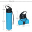 600ml Outdoor Riding Water Cup Portable Foldable Silicone Water Bag Spot Advertising Gift Sports Water Bottle - Korvel