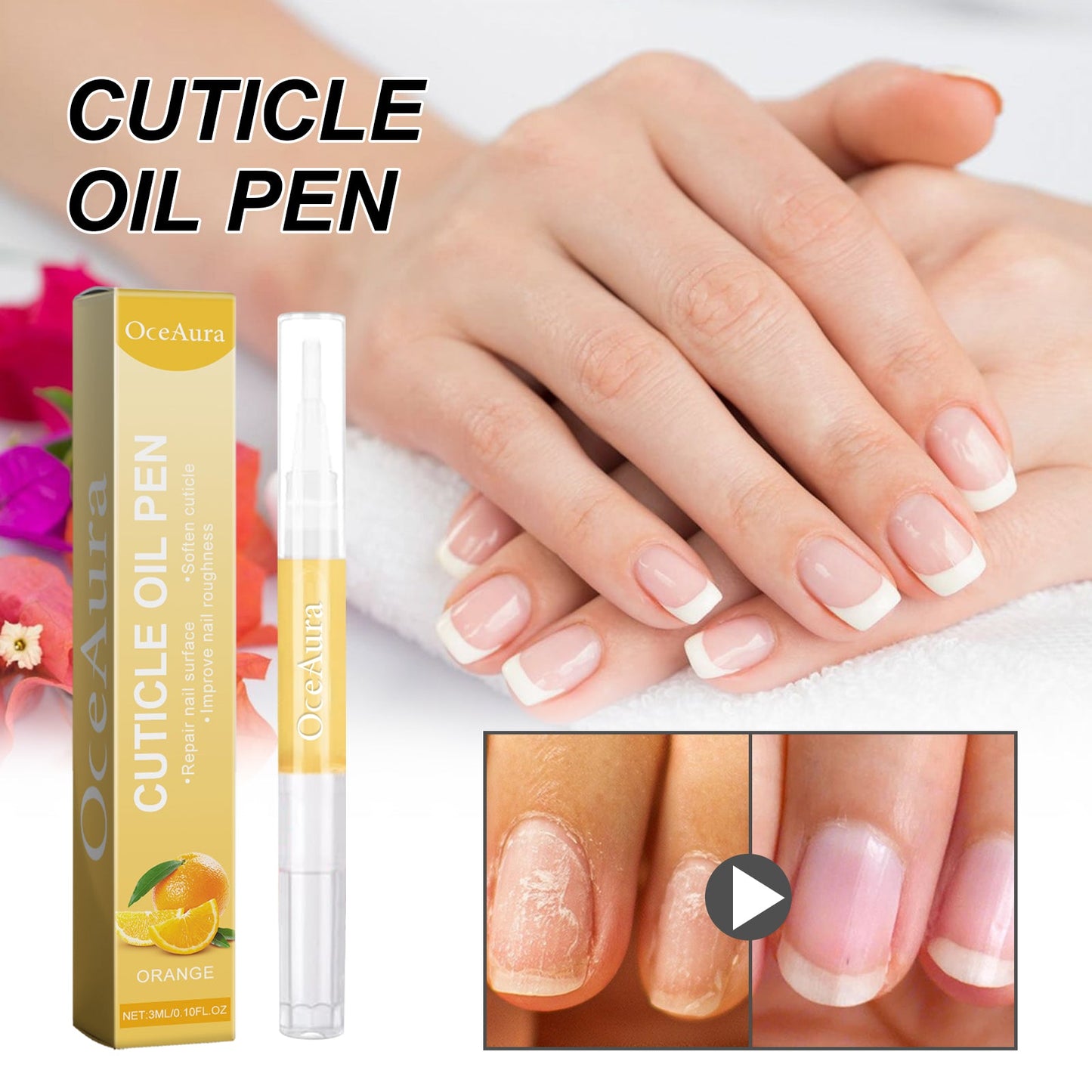 Cuticle Oil Pen, Manicure Moisturizes And Softens Cuticles To Reduce Breakage Thickening Brightening Nails - Korvel