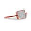 10K Rose Gold 1/3 Cttw Princess Cut Diamond Engagement Ring - Size 7