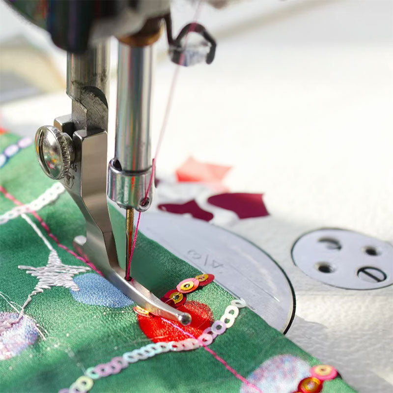 P369. Wedding dress fashion fabric. Bead-free fixed presser foot. - Korvel