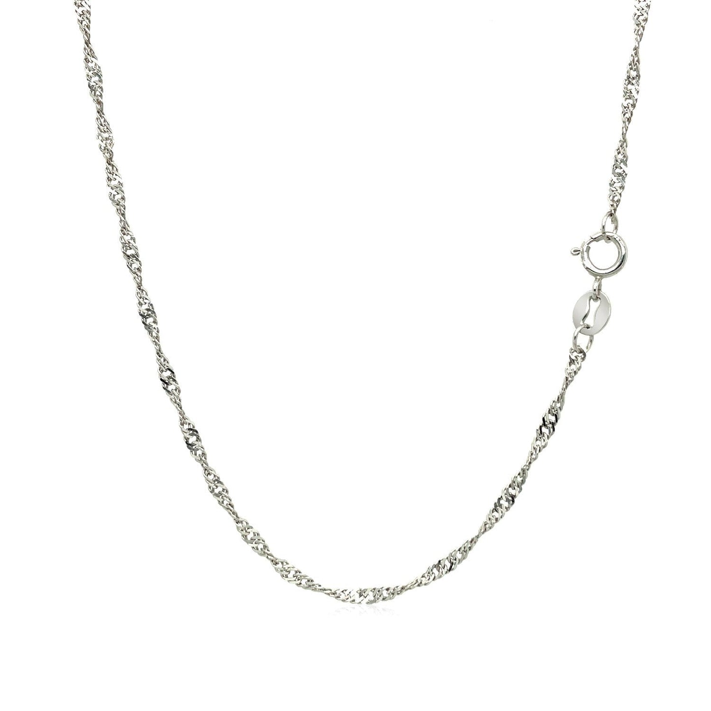 10k White Gold Singapore Chain - 1.5mm