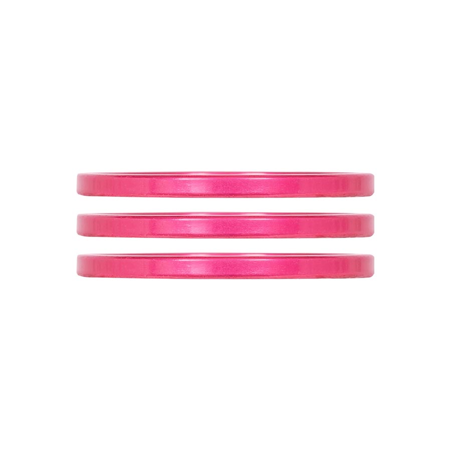 Entretoise de direction Industry Nine iRiX - 1-1/8'' Hauteur : 2,5 mm Aluminium Rose (3pcs)