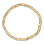 14K Yellow Gold Diamond Triangle Link Tennis Bracelet - 7 Inches