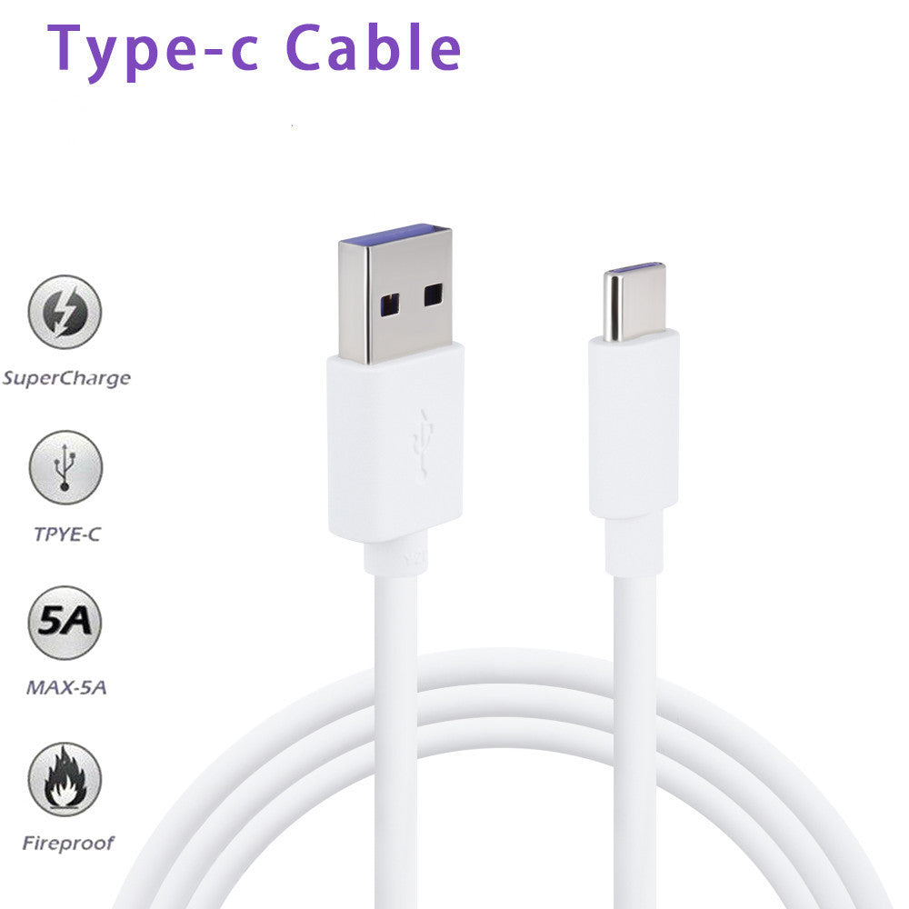 Premium USB-A to Type-C 5A Data Cable - Multiple Lengths