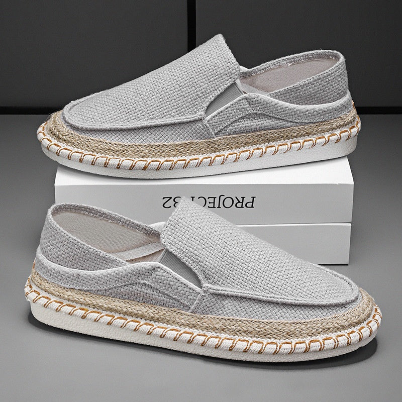 Fisherman Shoes Men's Breathable Cloth Shoes Hanfu Shoes Men's Casual Slip-On Loafers Driving Old Beijing Cloth Shoes - Korvel