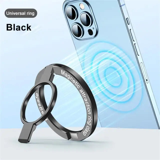 For Phone New Magnetic Ring Holder for 12 13 14 Max Magnet Finger Ring Grip Stand Holder Zinc Alloy Kickstand - Korvel