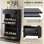 ONTREND Black Shoe Cabinet with 2 Flip Drawers