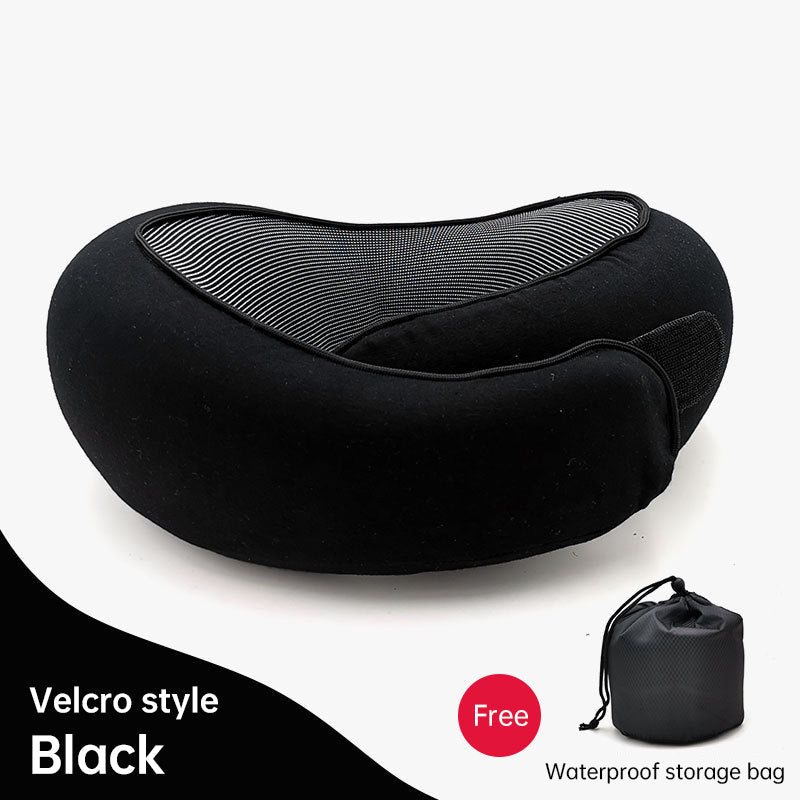 Memory Foam Neck Travel Pillow: Soft, 360° Head Support, for Home, Plane & Car - Korvel