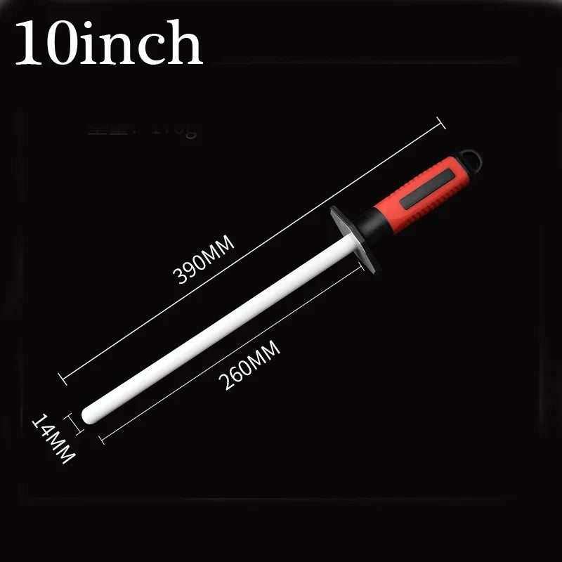 Ceramic Knife Sharpening Rod - 10/12 Inch Professional Tool