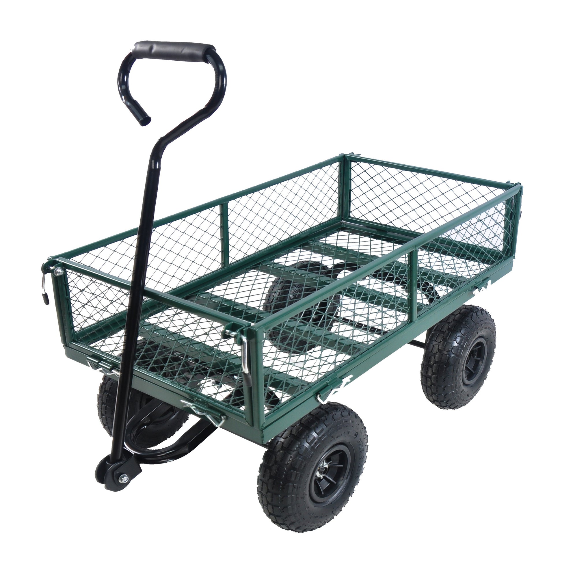 Wagon Cart Garden cart trucks make it easier to transport firewood (green) - Korvel