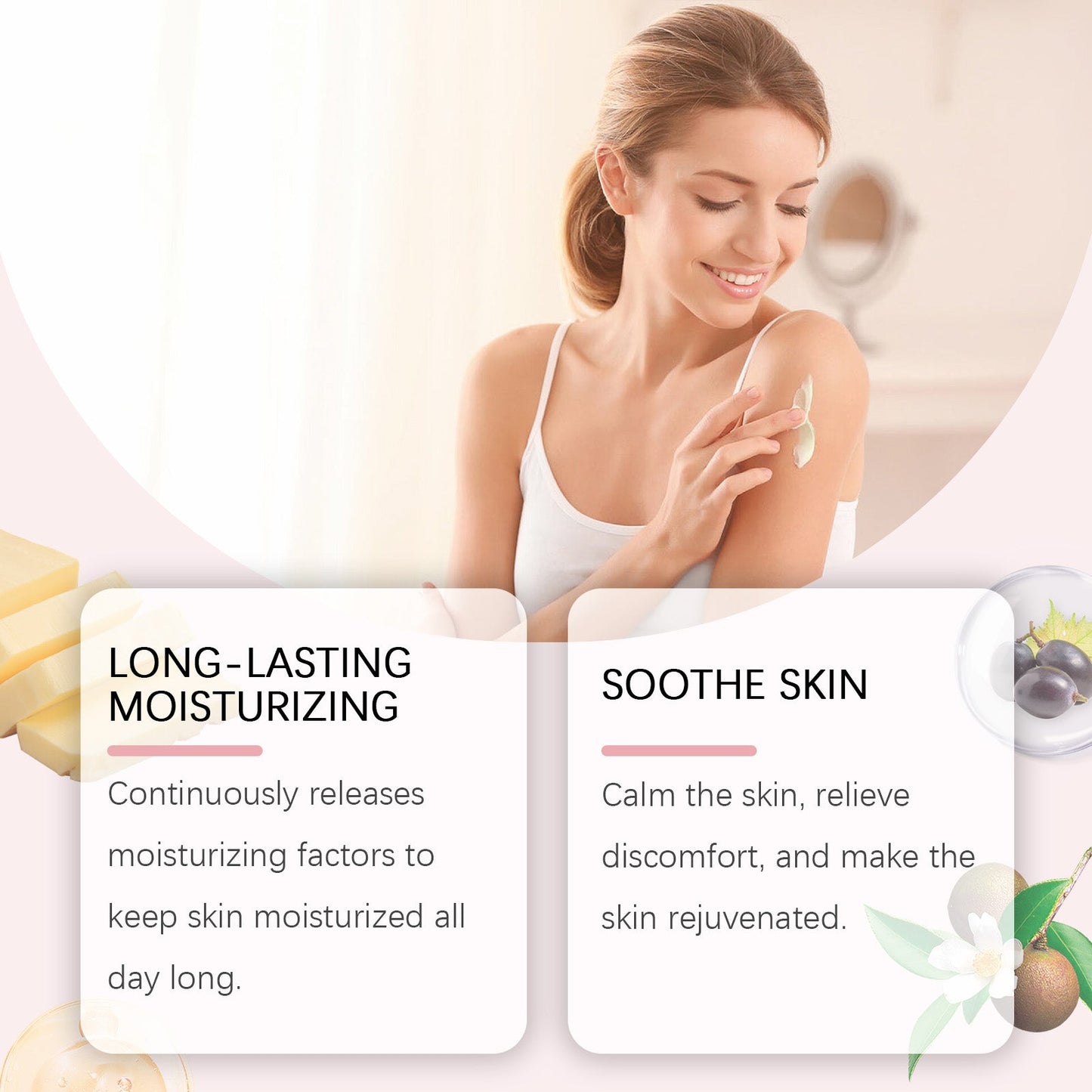 Peach Moisturizing Moisturizer Body Moisturizing Treatment Hydrating Refreshing Firming Body Cream - Korvel