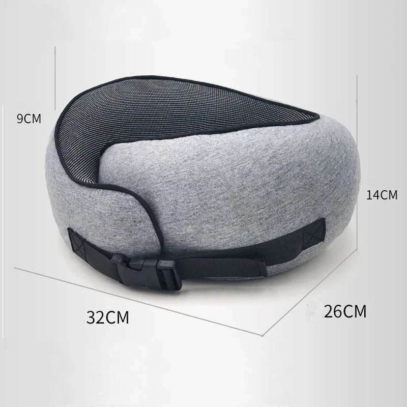 Memory Foam Neck Pillow Cervical Vertebra Travel Portable Noon Break Aircraft U Type Of Pillow Sleep Camping Pillow Carry Bag - Korvel