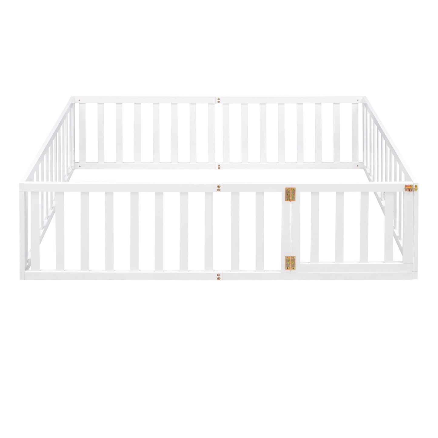 Full Size Wood Daybed Frame with Fence White(OLD SKU:WF289662AAK) - Korvel
