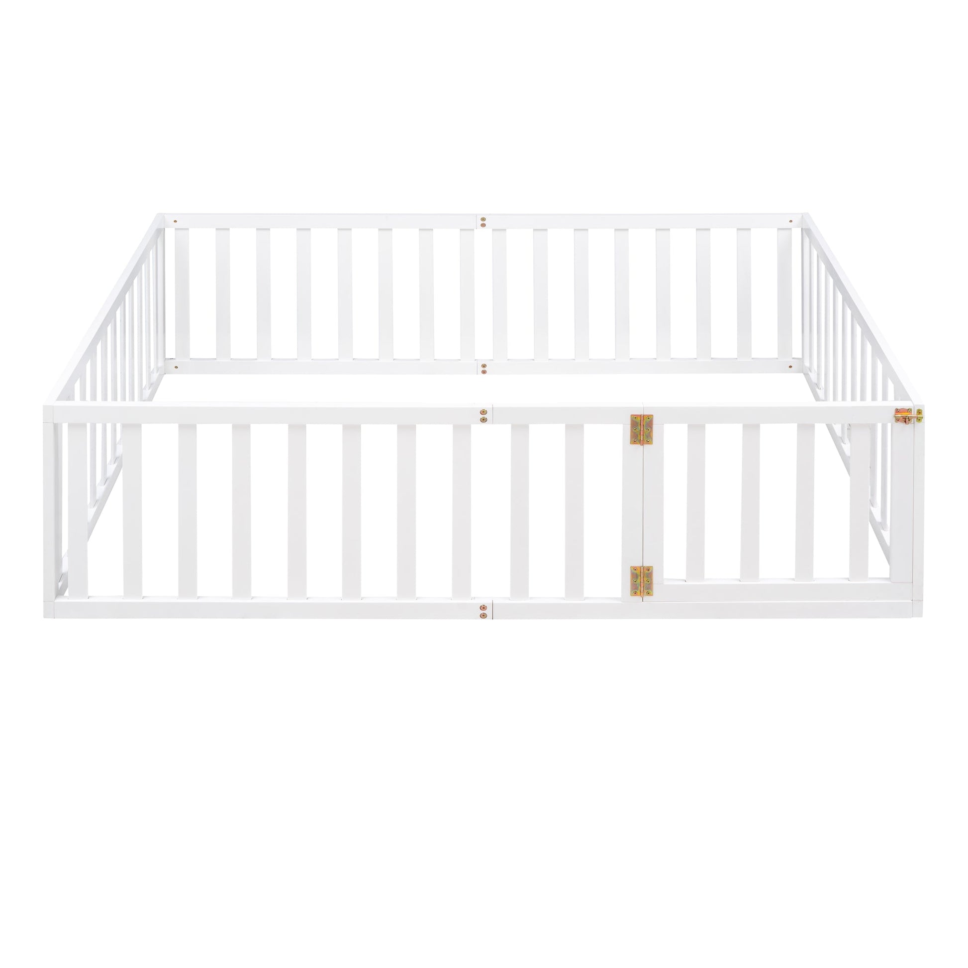 Full Size Wood Daybed Frame with Fence White(OLD SKU:WF289662AAK) - Korvel