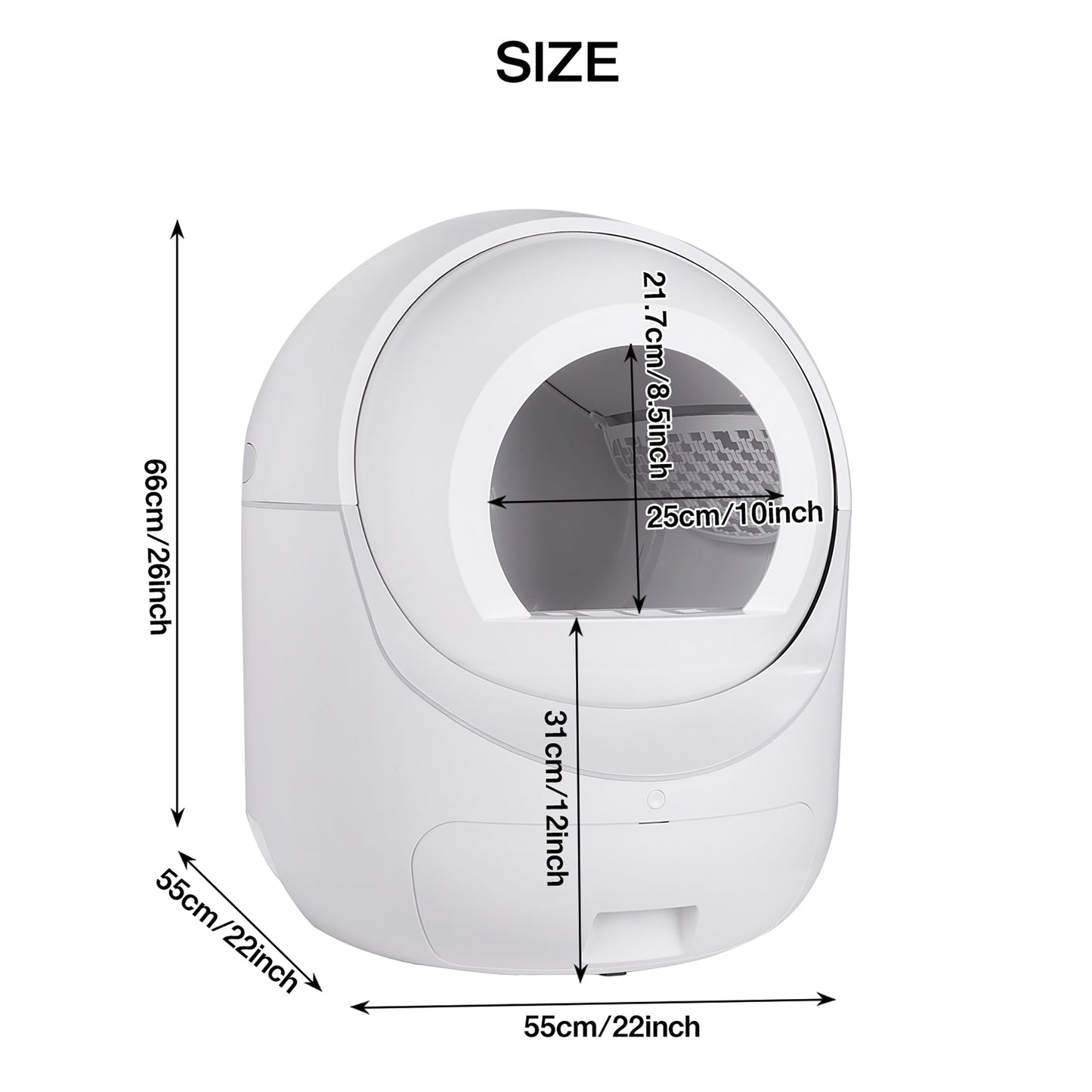 Intelligent cat litter box, automatically eliminates odors, application control, supports multiple cats with 5G and 2.4G WiFi - Korvel