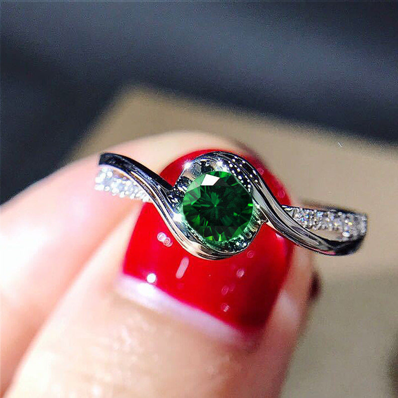 Creative Twisted Arm Eight Heart Eight Arrow Zircon Ring for Women's Engagement Ring - Korvel