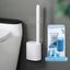 Wall Mounted Disposable Tool with No Dead Corners for Cleaning Bathroom and Toilet Brushes - Korvel