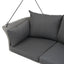 GO 51.9" 2-Person Hanging Seat, Rattan Woven Swing Chair, Porch Swing With Ropes, Gray Wicker And Cushion - Korvel