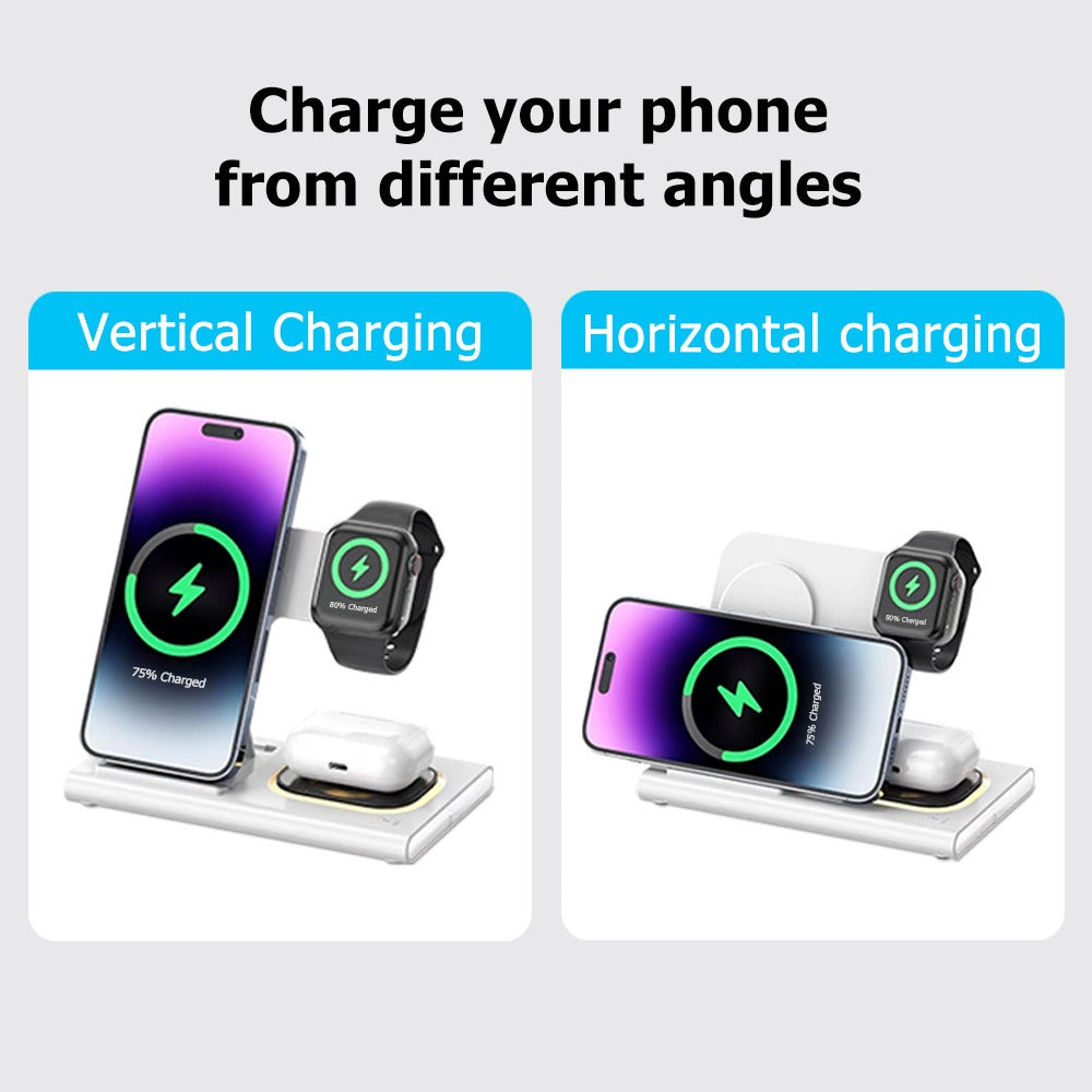 3-in-1 Wireless Charger with Fast Charging Capability