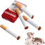 Dog cigarettes with box, sound making toys, pet toys, bite resistant and grinding plush toys, cat supplies - Korvel